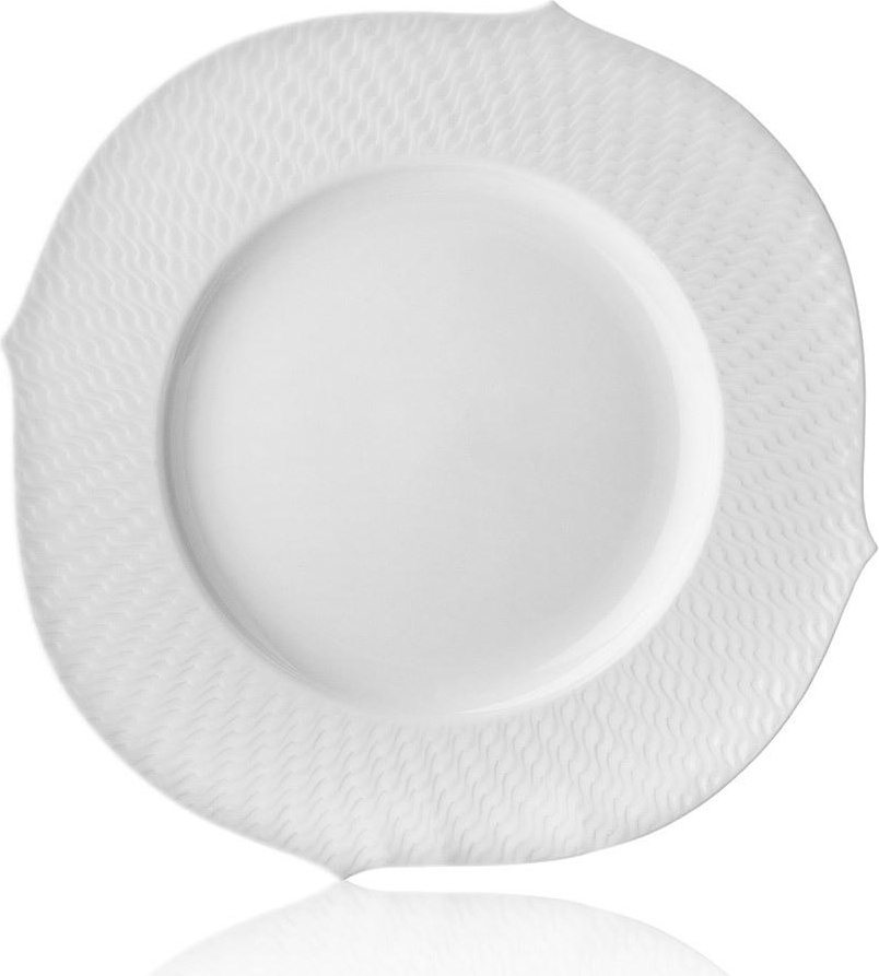 58348 Meissen Тарелка десертная 19см "Игра волн, рельеф, белый" Фарфор 