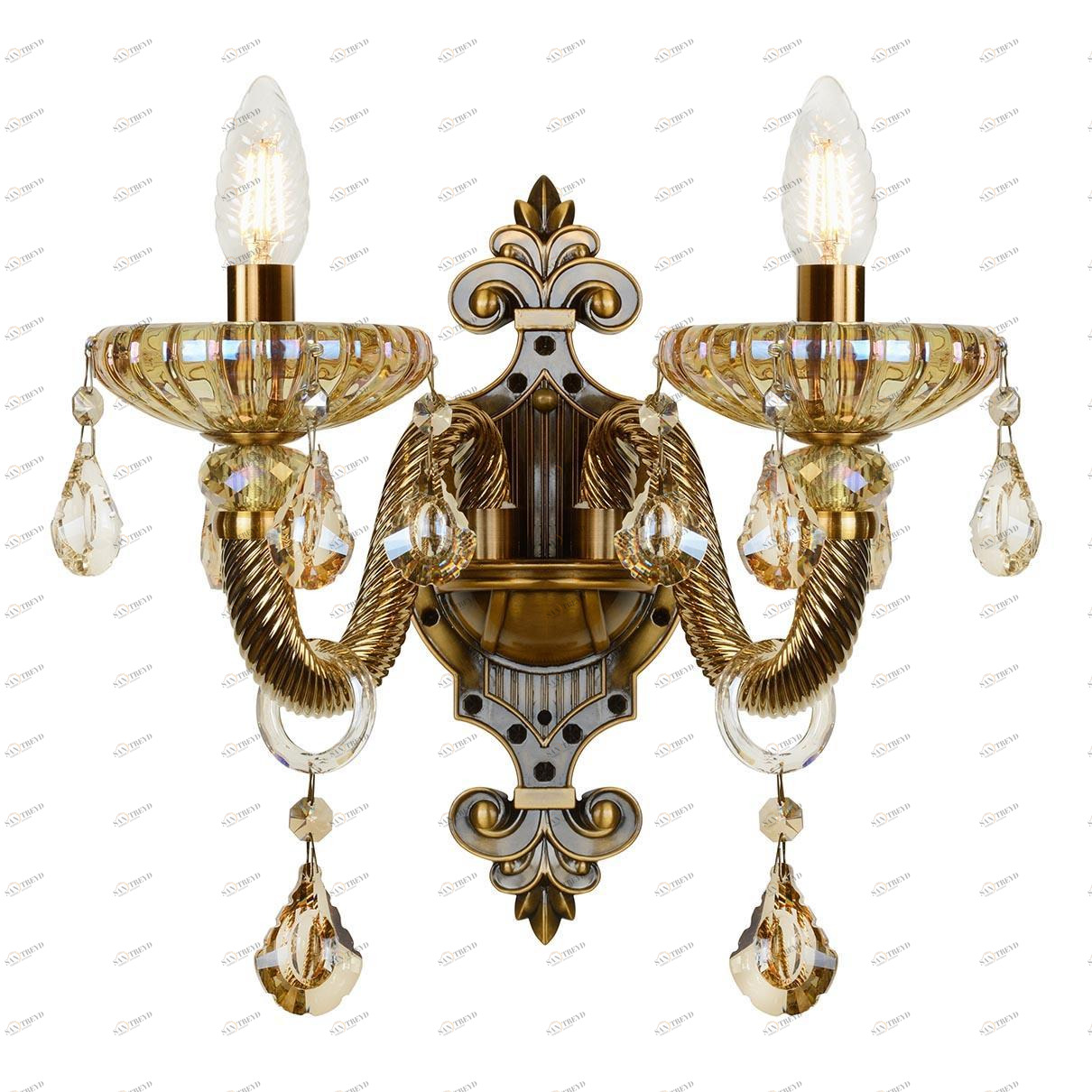 Бра настенное бронзовое iLamp Asia 81069-2 BR ILAMP СВЕЧА 00-3949152 Бронза 