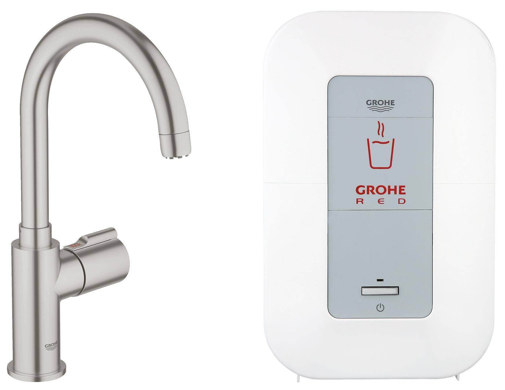 30085DC0 Комплект с вентилем для кухни Grohe GROHE Red суперсталь