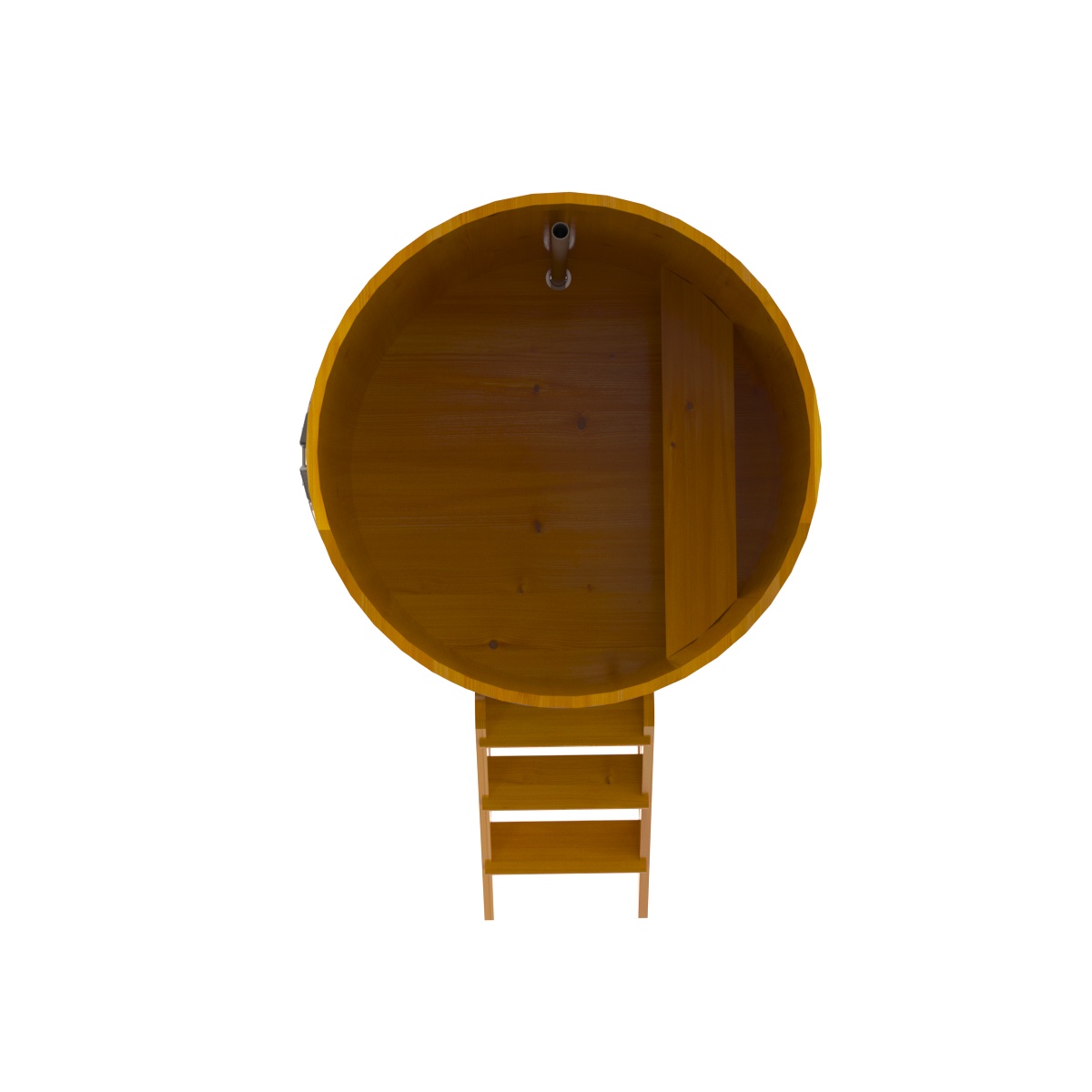 2227 Купель круглая из лиственницы Рустик d=1,17х1,4 натуральная Alyarus  - Вид №5