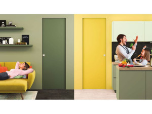 Акустическая стена заподлицо двери