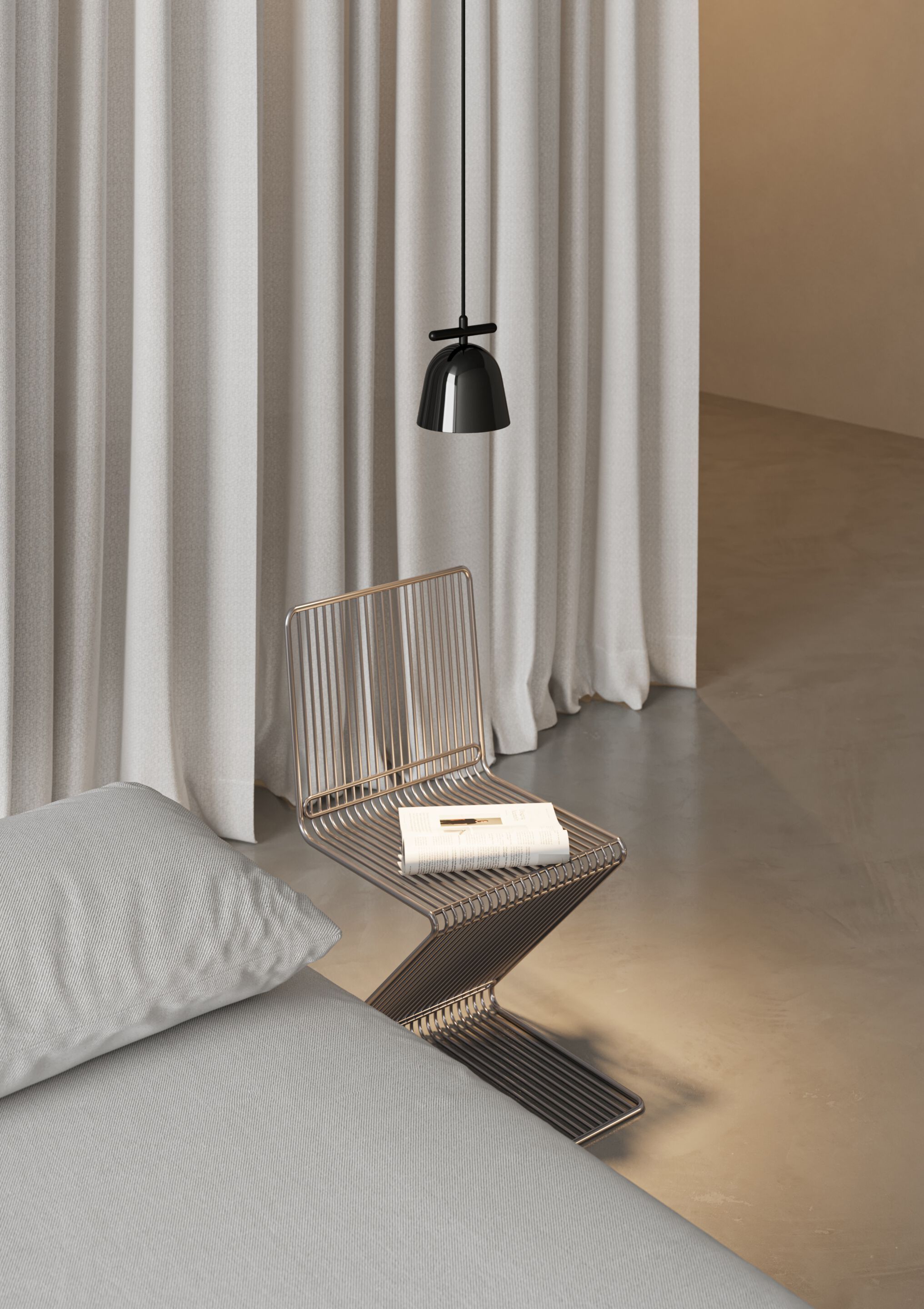 Стальной светодиодный подвесной светильник с диммером PARACHILNA Lighto ARCH-00026993 - Вид №4