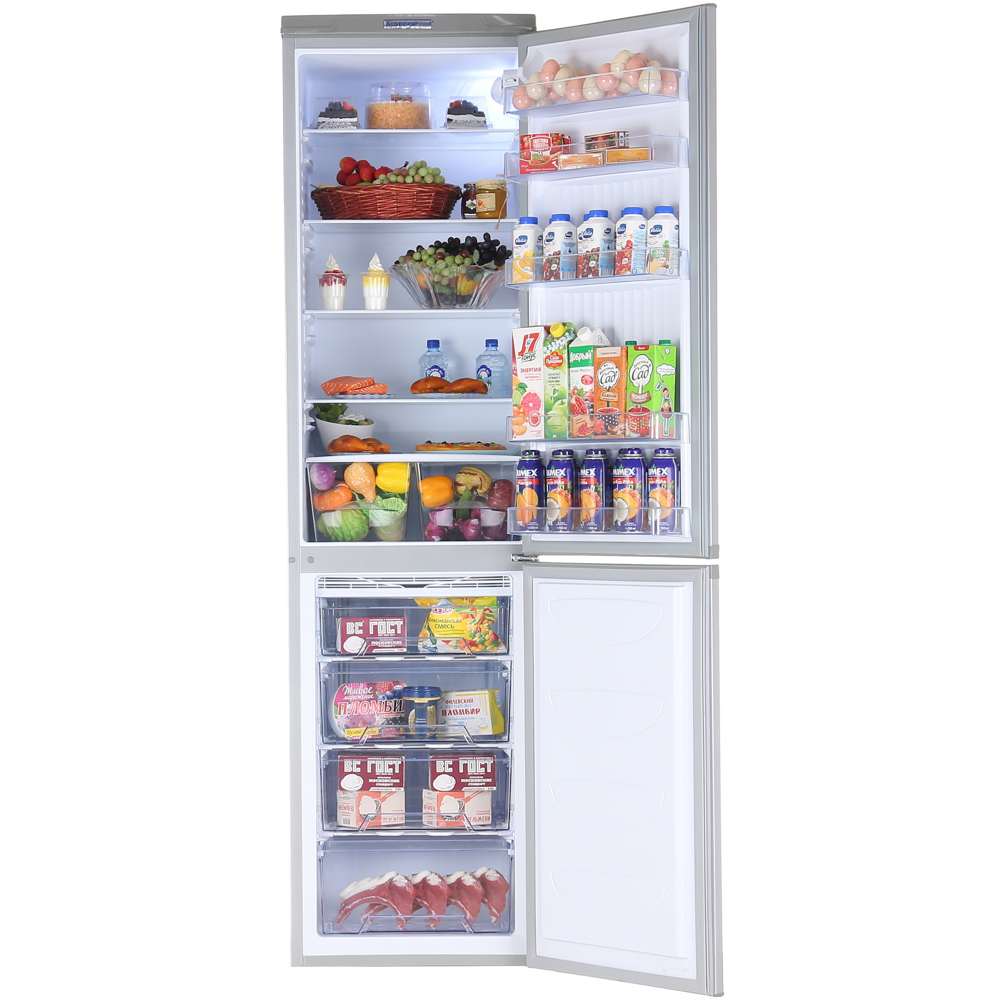 1229515 Холодильник с морозильником   DON R-299 MI серебристый STDN-0065897 - Вид №5