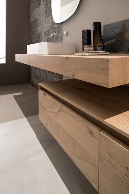 RAB Arredobagno Подвесная тумба под умывальник из дуба Soul wood 21 - Вид №5