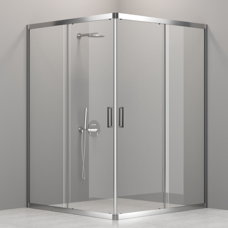 745710 FLEX раздвижные двери открытым углом H2000 прозрачное стекло 6мм и хром профиль, Kerasan Cabine doccia Италия