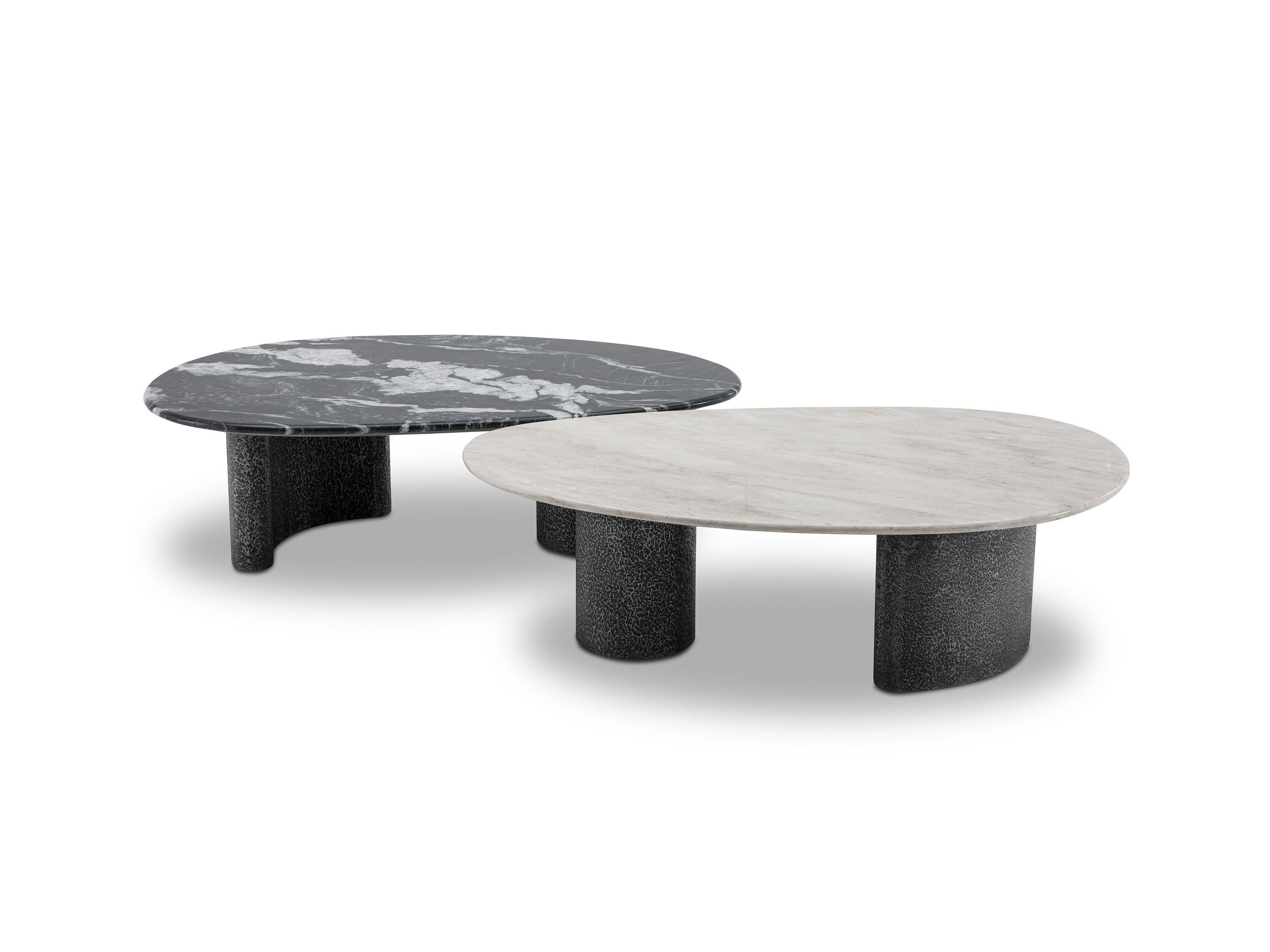 Овальный журнальный столик из мрамора и нержавеющей стали CAMPO DE' FIORI ASCT701 ARCH-00084860 - Вид №3