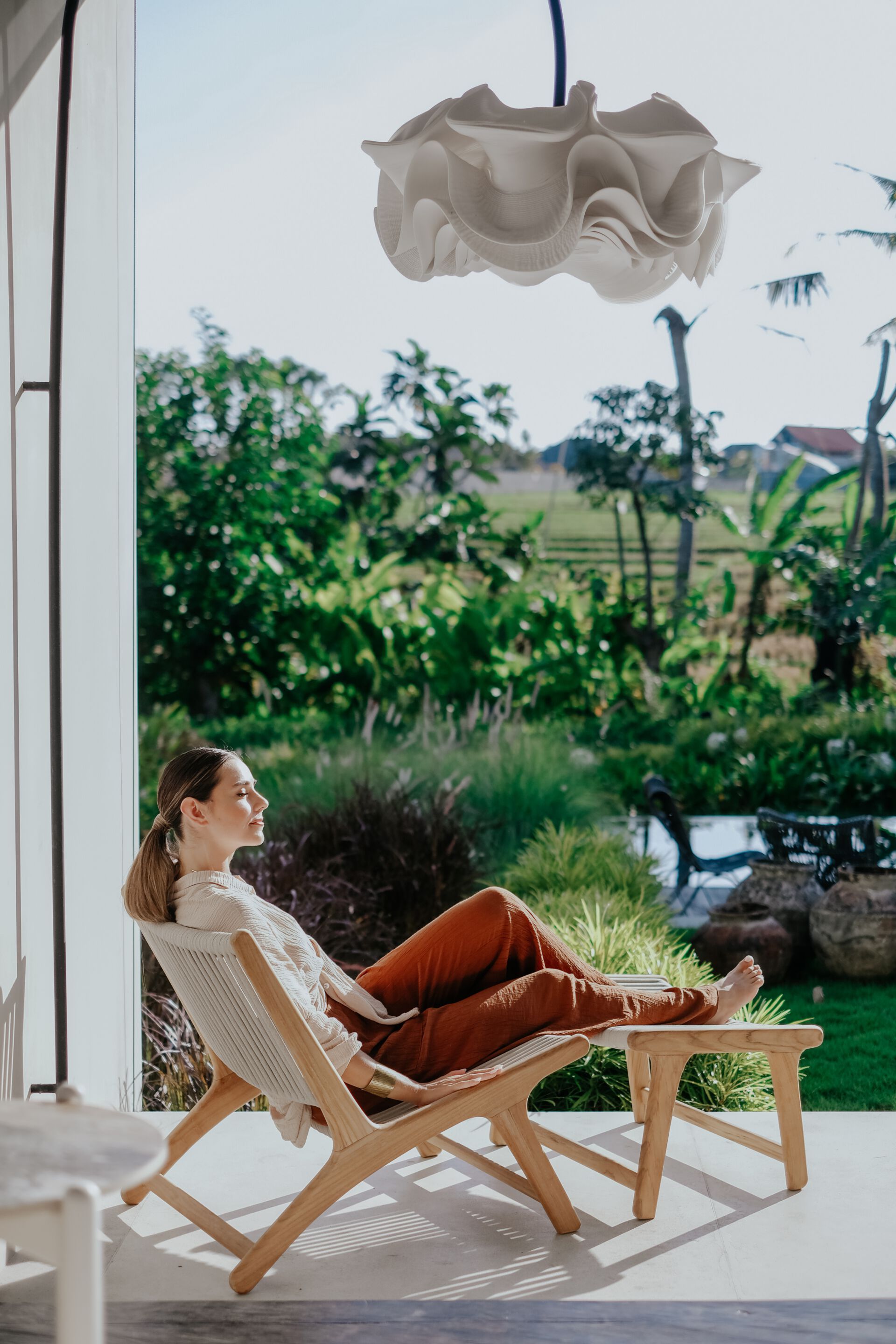 Прямоугольная подставка для ног из тикового дерева cbdesign Vienna Relax ARCH-00014755 - Вид №3