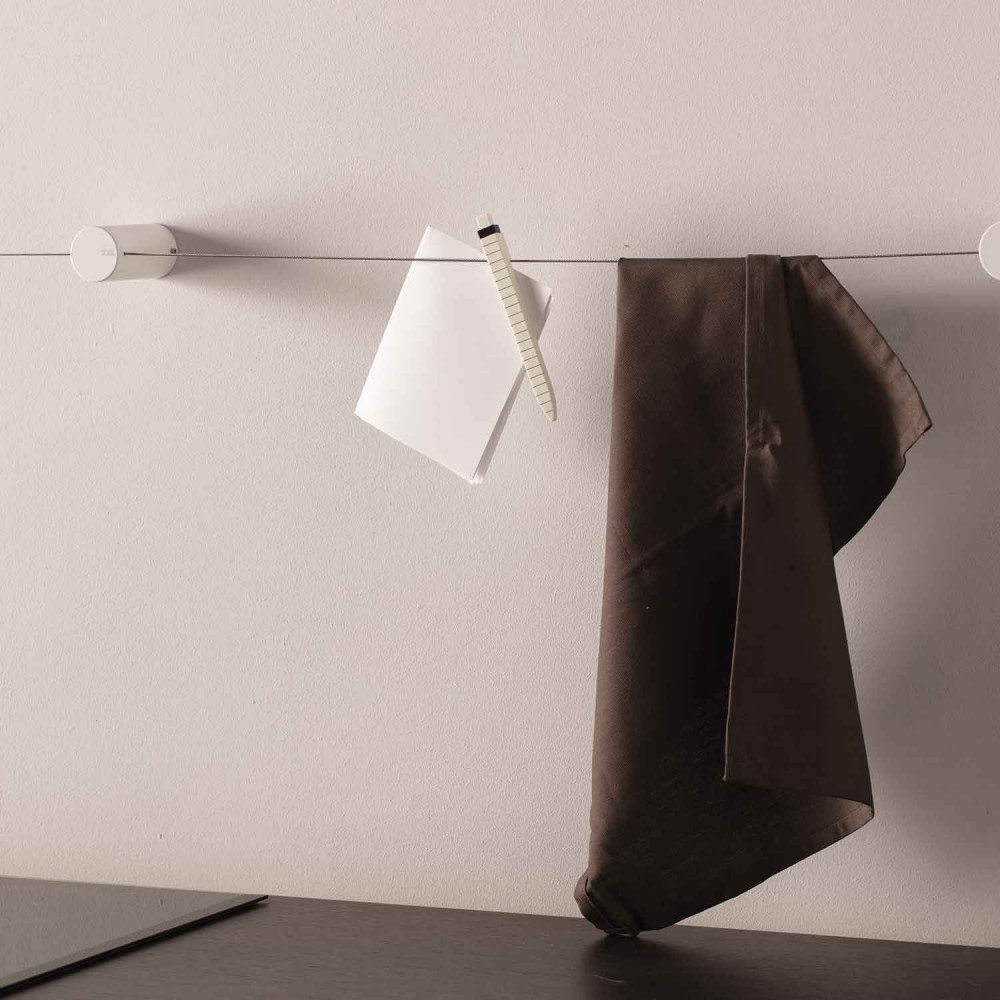 EVDT102EVER Life Design Держатель для полотенец настенный - Dot  Непрозрачный белый  - Вид №5