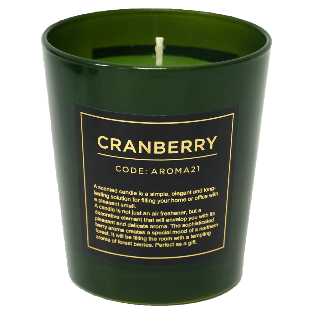 Свеча ароматическая Cranberry цвет зелёный 82625942 STLM-2066422 Santreyd 