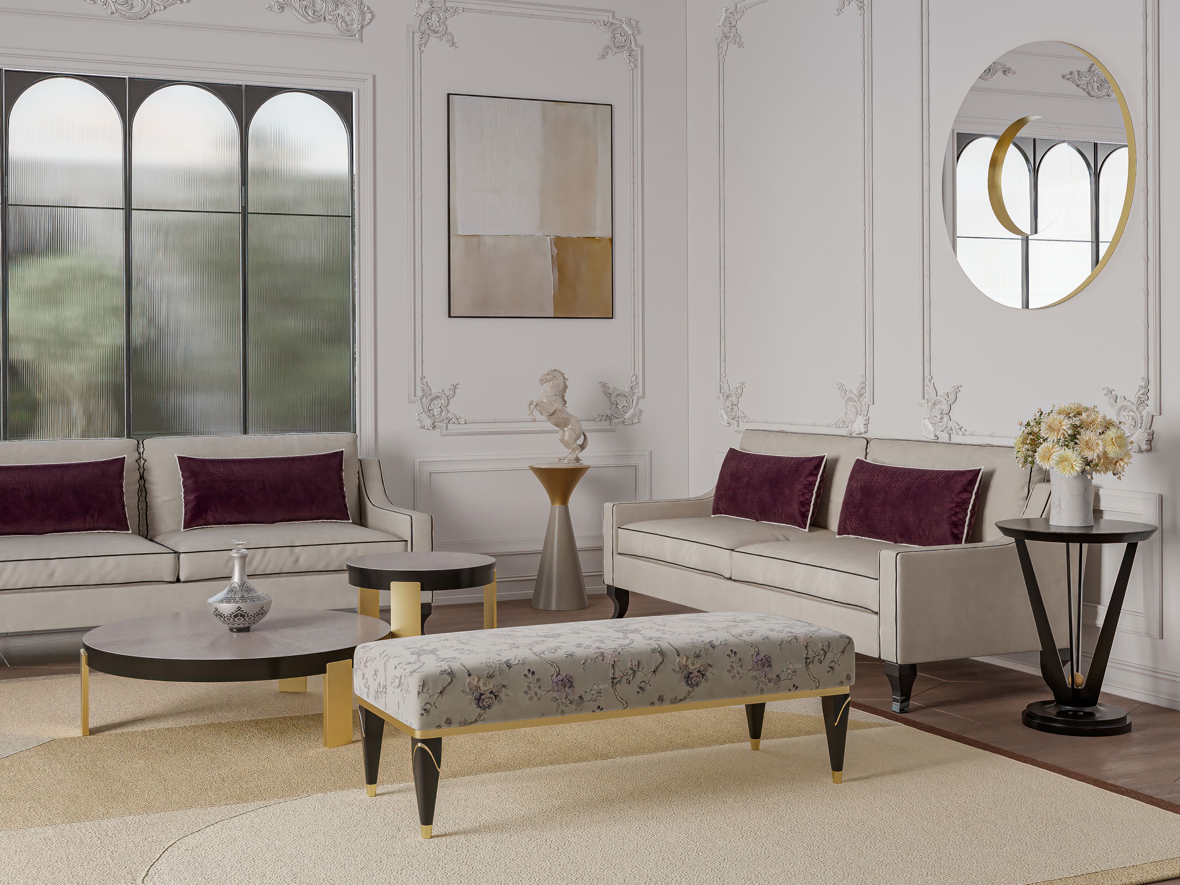 Мягкая скамейка из ткани GUERRA VANNI Studio Privè ARCH-00014328 - Вид №2