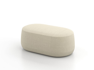 Овальный пуф из ткани