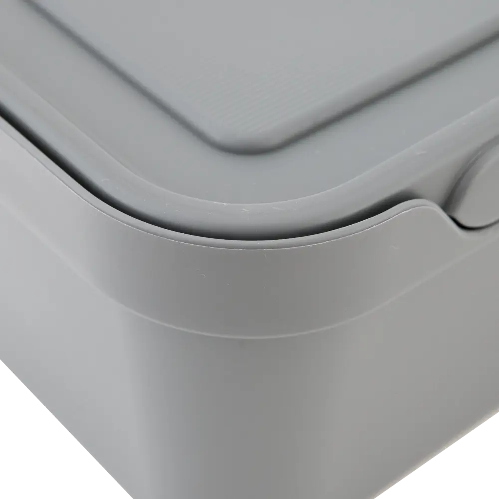 Ящик Luxe с крышкой 19x13x11 см 1.9 л пластик цвет серый БЫТПЛАСТ STLM-2110766 - Вид №4