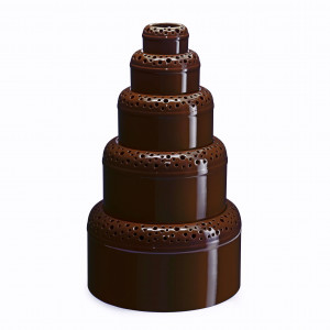 200376-76 ABHIKA ВАЗА ДЛЯ ТОРТА БОЛЬШАЯ BROWN