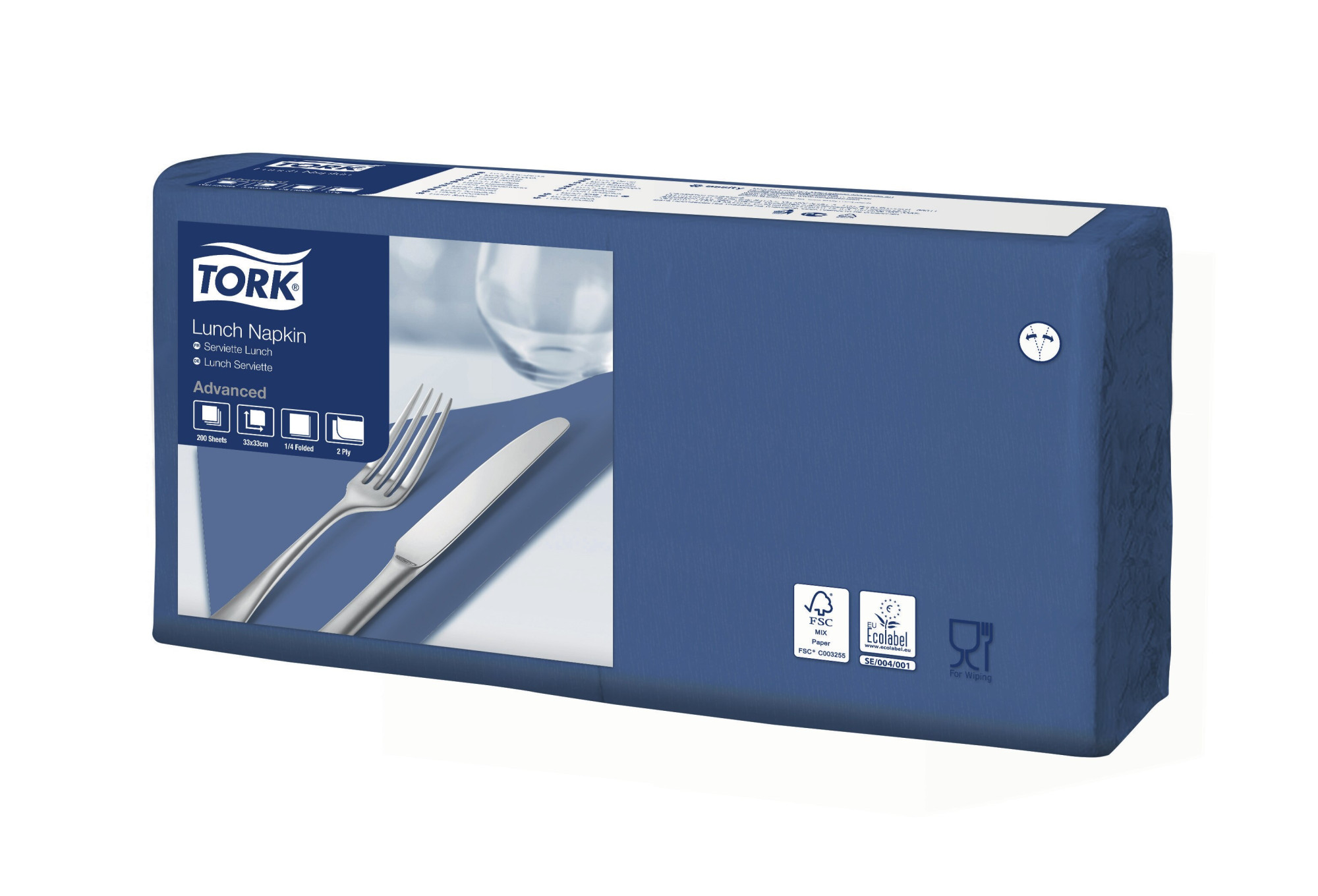 47721538 Темно-синяя 1/4-кратная обеденная салфетка Tork 