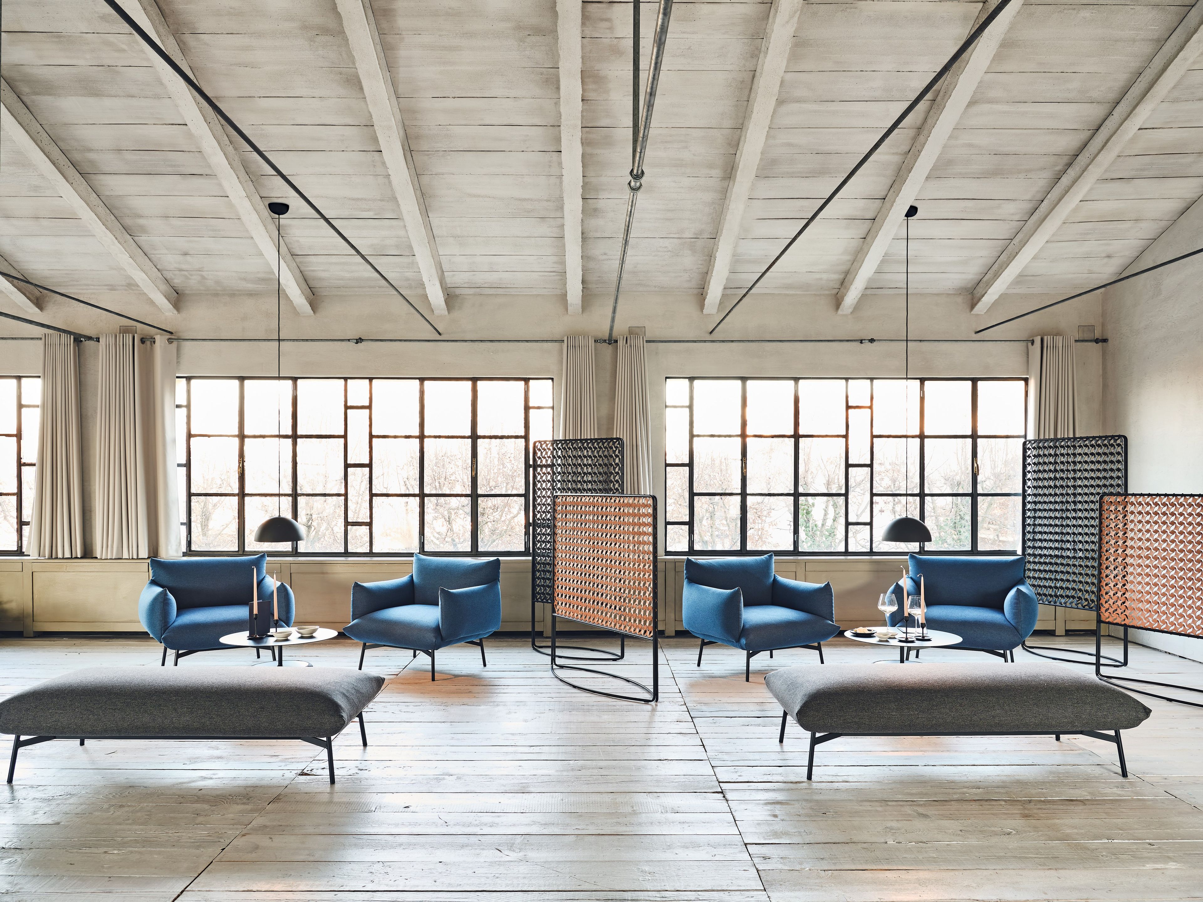 Прямоугольный пуф из ткани Midj площадь ARCH-00092531 - Вид №2