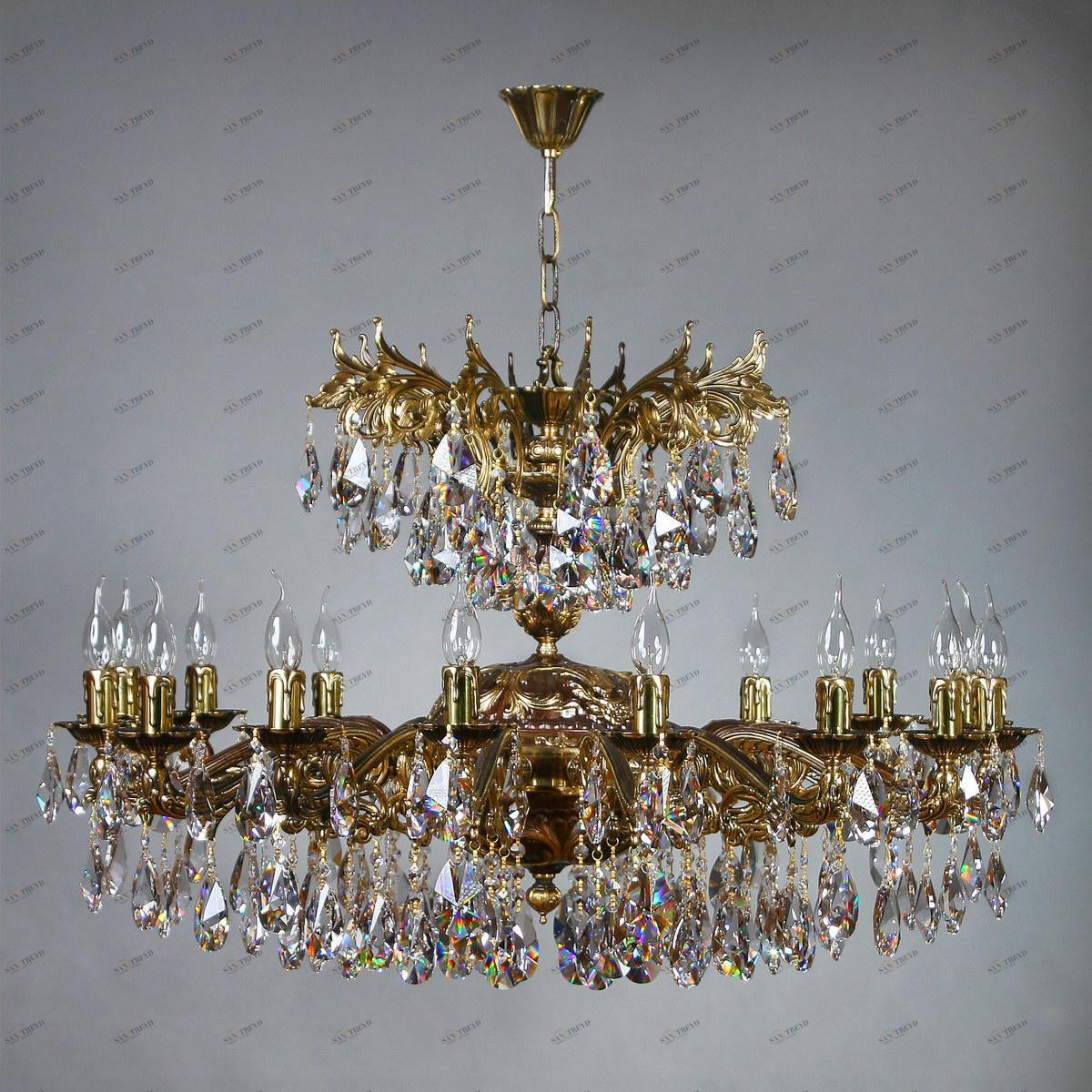 Подвесная люстра Ambiente Leon 2128/16 PB Tear Drop бронза AMBIENTE ДИЗАЙНЕРСКИЕ, LEON 188223 Бронза 