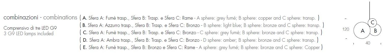 Tonin Casa Подвесной светильник из стекла Atomo sun-id-1470141 - Вид №4