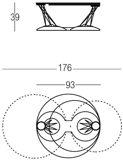 NAOS Поворотный круглый журнальный столик из хрусталя sun-id-1403002 - Вид №4