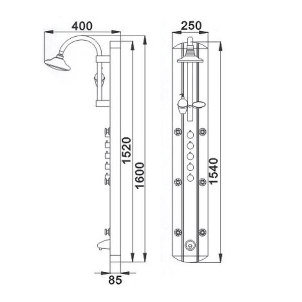 00152044 Душевая панель Gllon Santreyd  - Вид №1