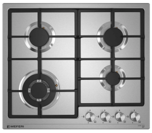 9168783 Газовая варочная поверхность Meferi MGH604IX LIGHT
