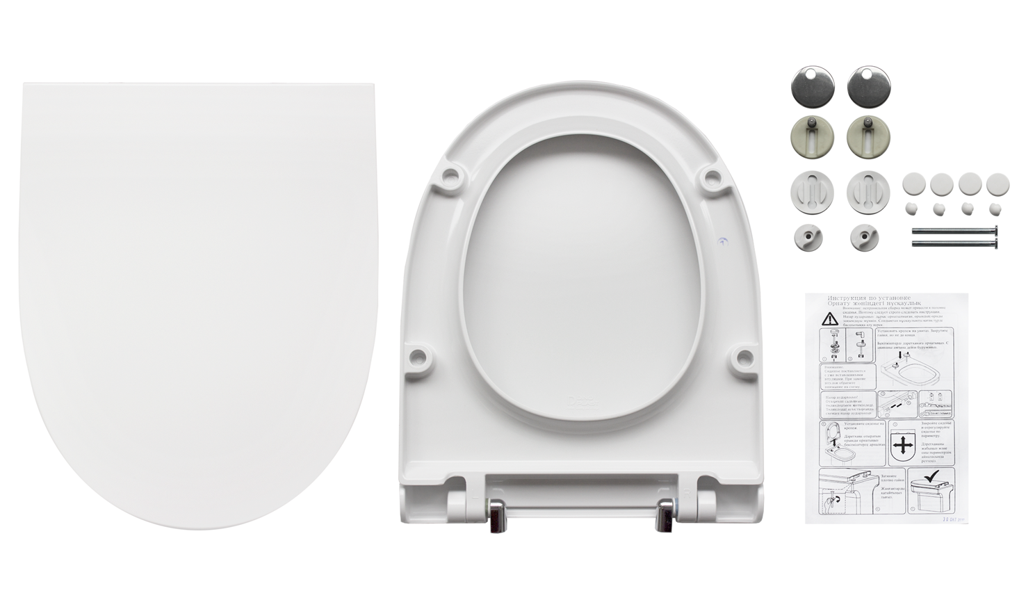 87305777 Сиденье для унитаза Mars с микролифтом цвет белый STLM-0073683 DINOPLAST  - Вид №2