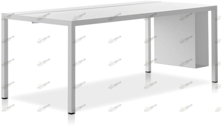 MDF Italia Прямоугольный рабочий стол из алюминия с порошковым покрытием sun-id-1388484