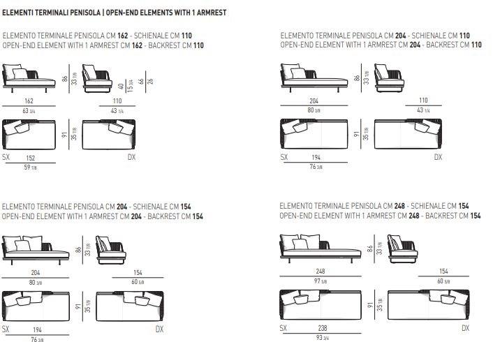 Minotti Модульный садовый диван на санках Sunray sun-id-1397866 - Вид №9