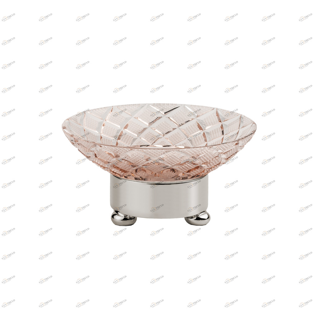 FS09P-601P FS09P-601P Мыльница круглая ЛОСАН РАЗМЕР КРИСТАЛЛ Cristal & Bronze CRISTAL TAILLE “LOSANGE” LISSE 