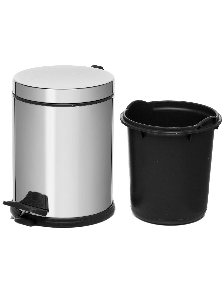 Вёдра с педалью и крышкой Antila Soft Close 3L Chrome NAVAKO 11006 - Вид №2