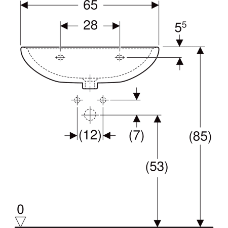 K91065000 Раковина Kolo Rekord Geberit  - Вид №12