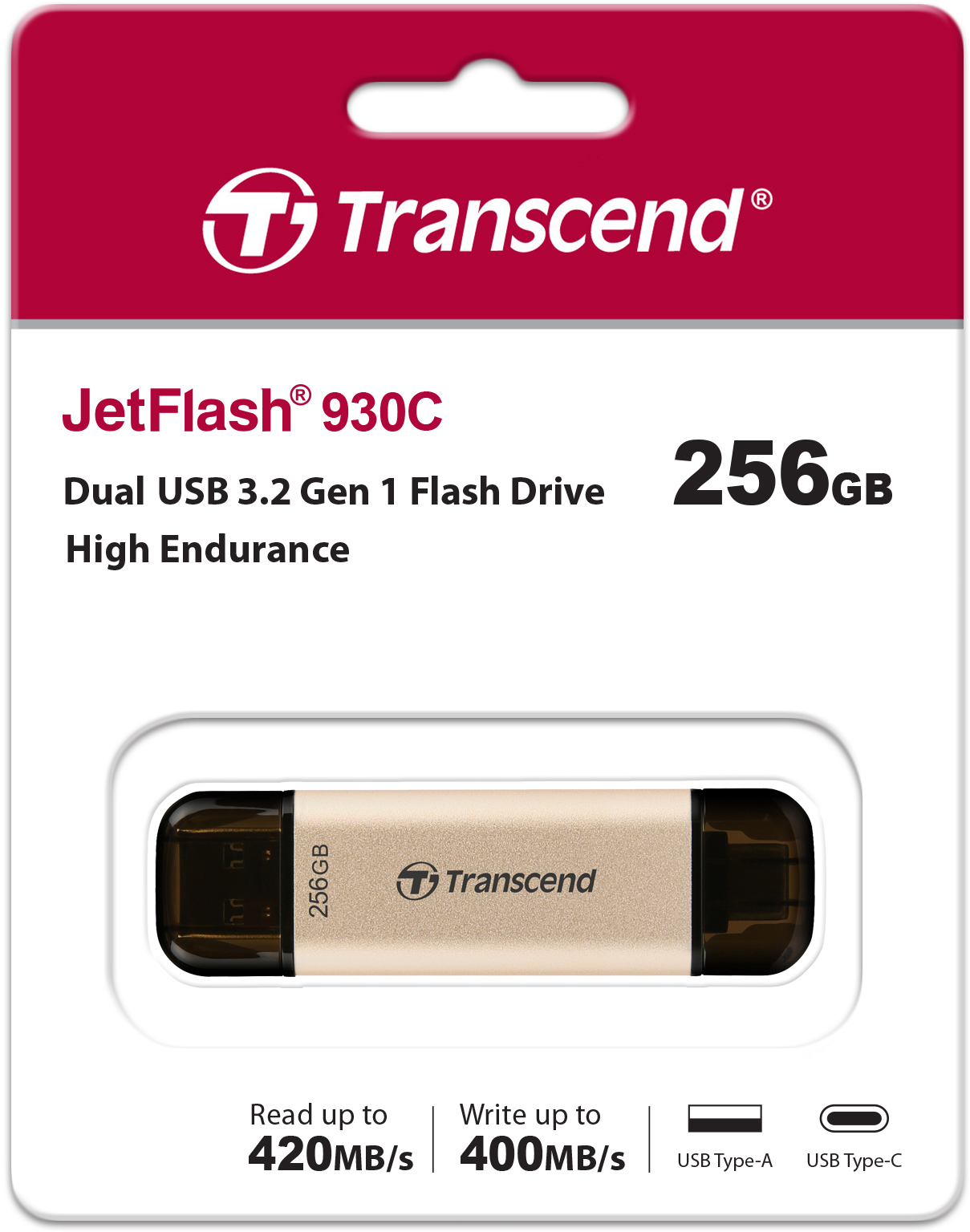 TS256GJF930C 256gb jetflash 930c usb 3.2 otg type c high speed Transcend Santreyd  - Вид №9