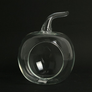 2620 Заготовка для декорирования Сувенир-подсвечник "Яблоко" стекло d 12.7 см х 14 см Эвис