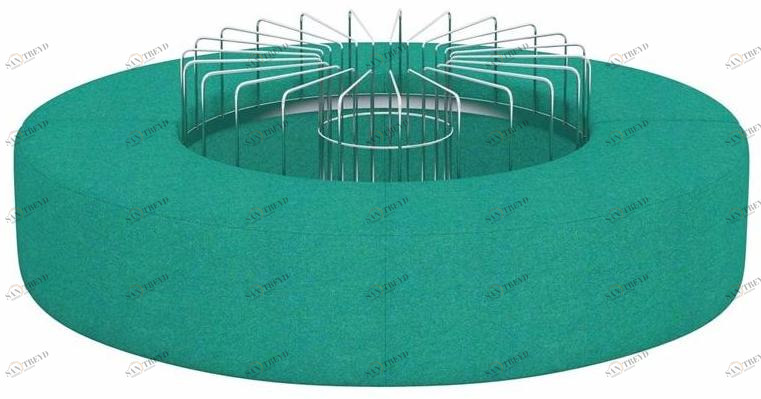 Ersa Круглый тканевый пуф с полкой для журналов sun-id-1405717