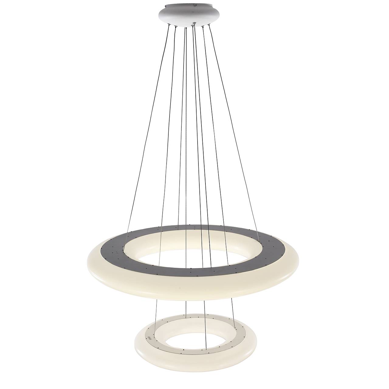 Люстра дизайнерская Long хром белая SL902.503.02 ST LUCE ДИЗАЙНЕРСКИЕ, КАСКАД, ДВУХЪЯРУСНЫЕ 057977 Белый  - Вид №1
