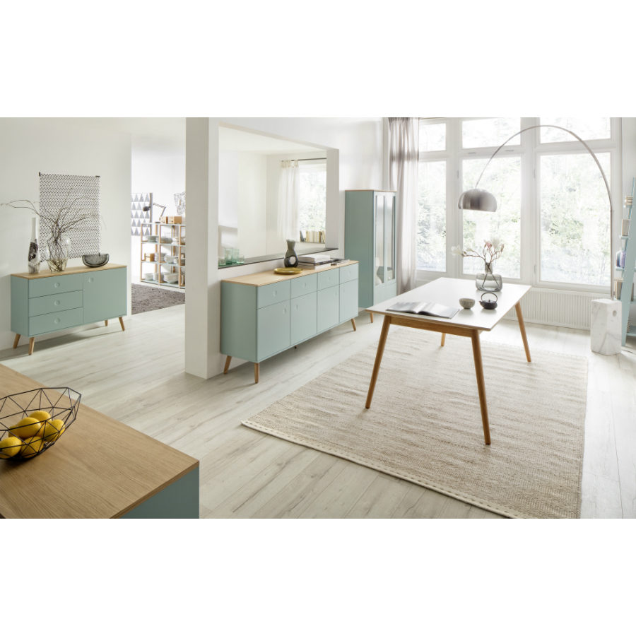 Витрина Tenzo Dot, 175х79х43 см, дуб, зеленая 1670676 - Вид №3