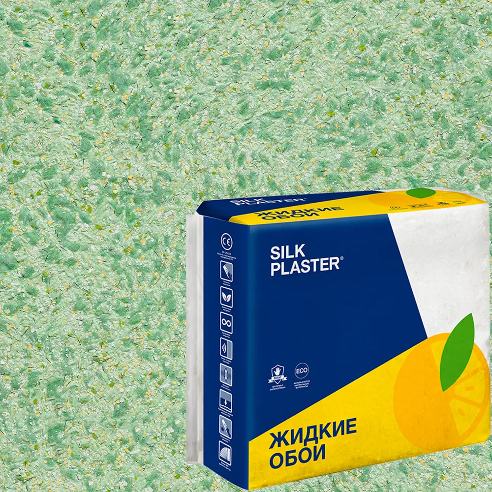 Жидкие обои Silk Plaster Absolute А423 1.3 кг цвет салатовый STLM-2174014