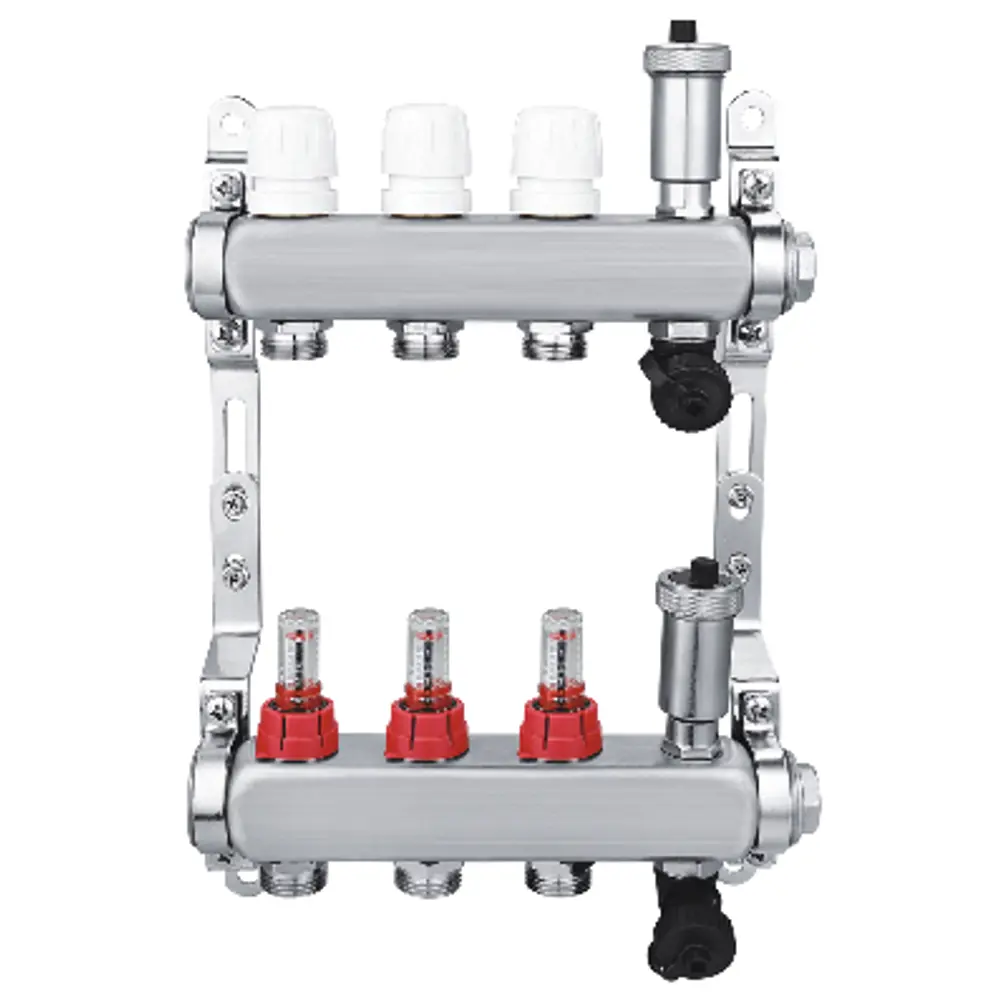 Коллекторная группа СПЕЦ с расходомерами для теплого пола, 3 выхода 89351127 STLM-1575595
