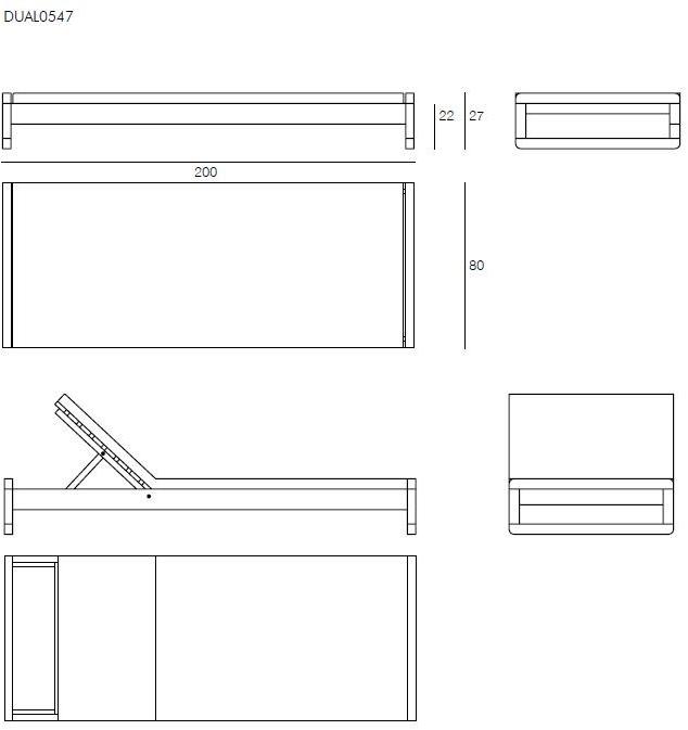 Il Giardino di Legno Садовая кушетка из тикового дерева Dual Dual0547 - Вид №3