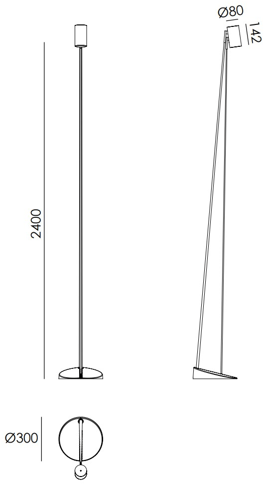 Olev Регулируемый светодиодный торшер из карбона sun-id-1430932 - Вид №9