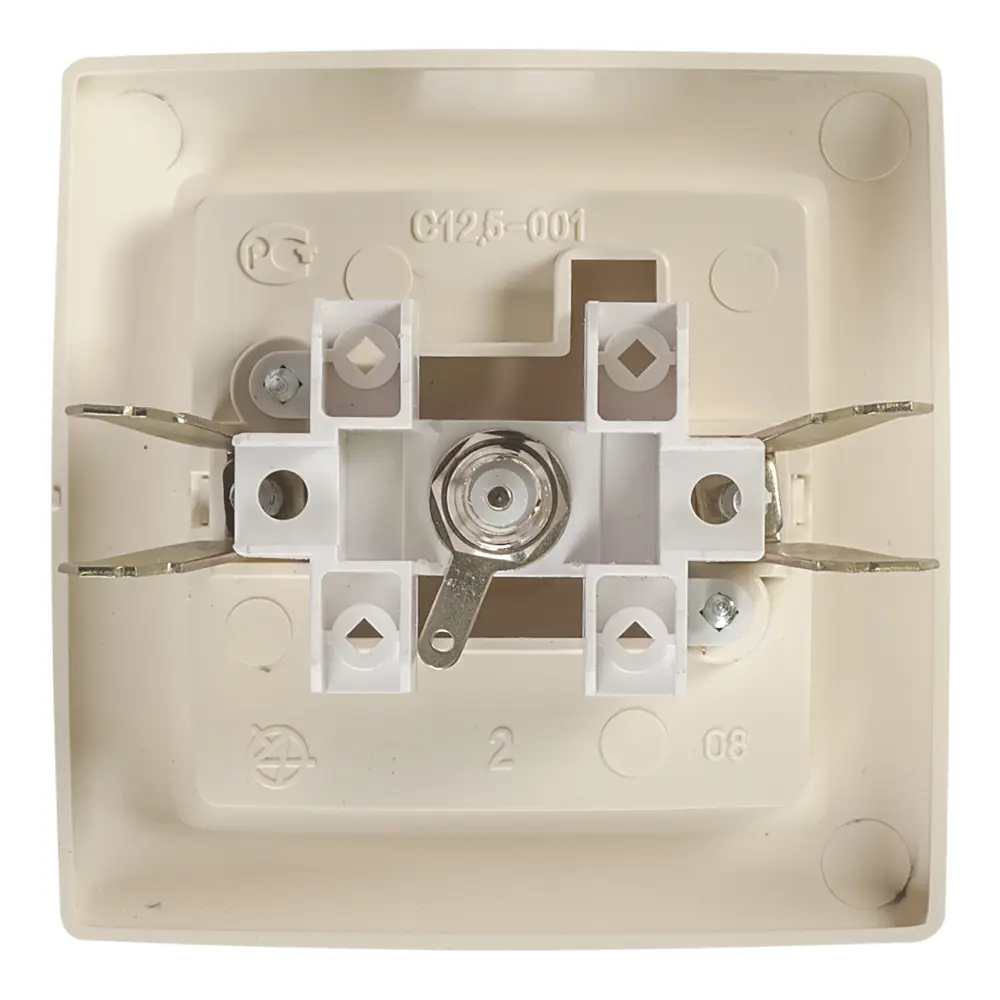 ТВ-Розетка встраиваемая Reone САТ-Г С-1881, цвет слоновая кость STLM-2015565 - Вид №2