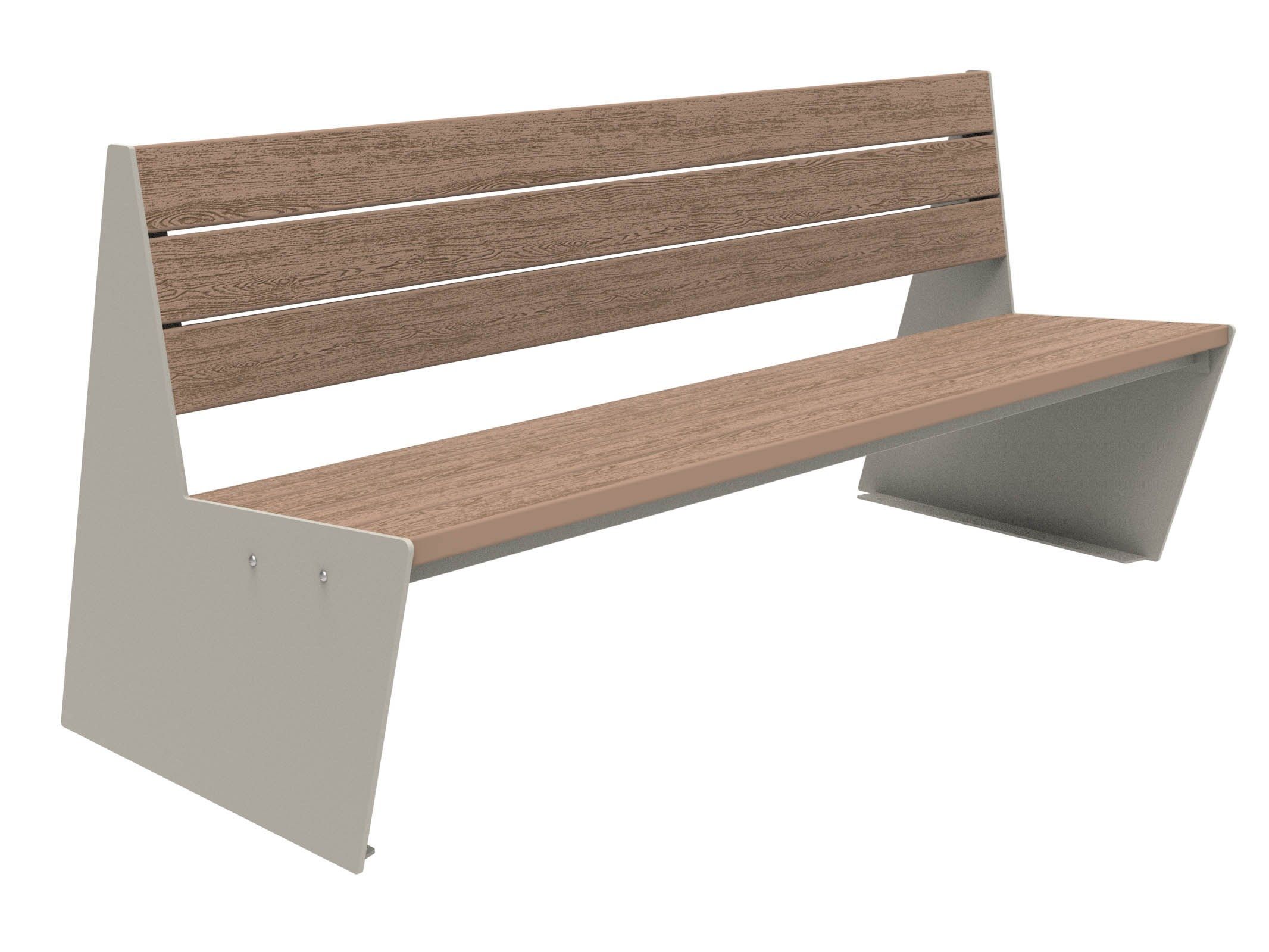 Скамья WPC со спинкой Lazzari Sharp ARCH-00095832 - Вид №13