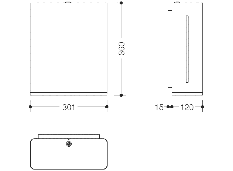950.06.500 диспенсер для бумажных полотенец HEWI Universalprodukte  - Вид №6