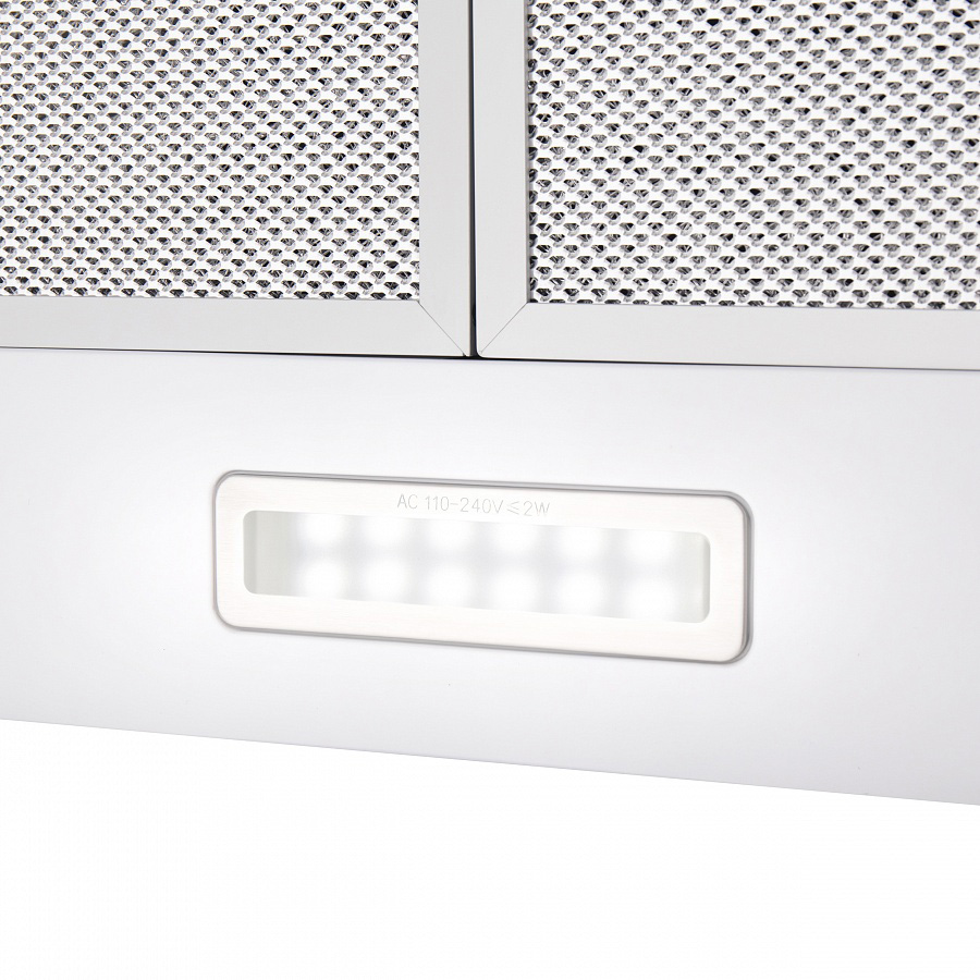 CORK 60 White Вытяжка cork 60 белое стекло/ тип:купольная, кнопочное управление, 620м3, площадь кухни до 20м2, 3 скорости, светодиодное освещение, в опции: угольный фильтр cf103t, белая Maunfeld Santreyd  - Вид №10