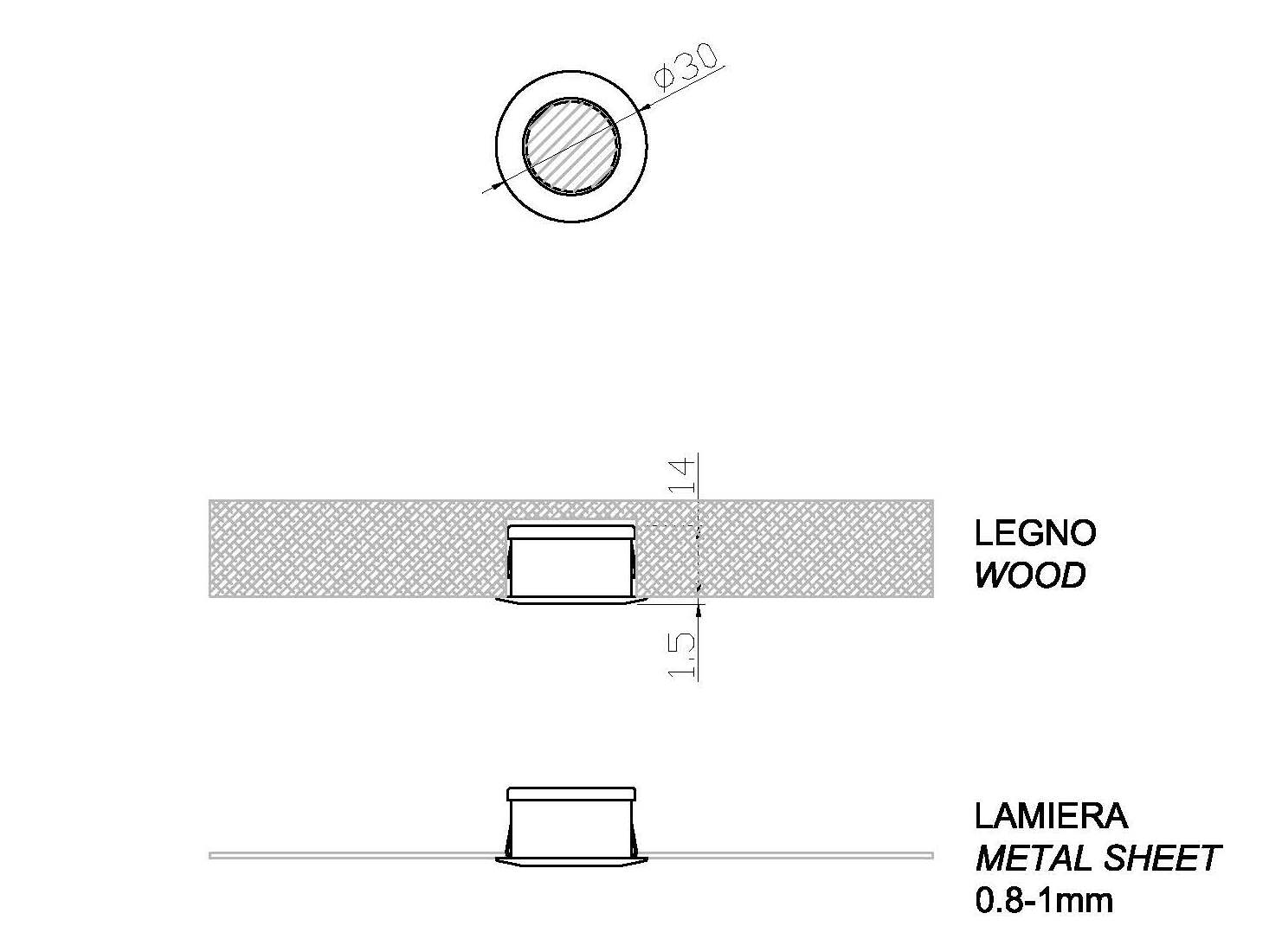 Алюминиевый утопленный круглый светодиодный прожектор Metalarredo THOR ARCH-00015839