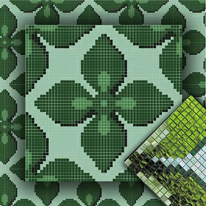 МОЗАИКА ИЗ СТЕКЛА MZ-03 GREEN ALMA ПАННО 15