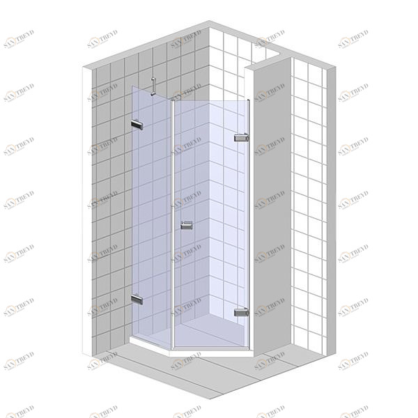 Душевая дверь в нишу 150x200 GK-862BG135 стекло прозрачное 6 мм GUTEWETTER TREND DOOR 150X200GK862BG135