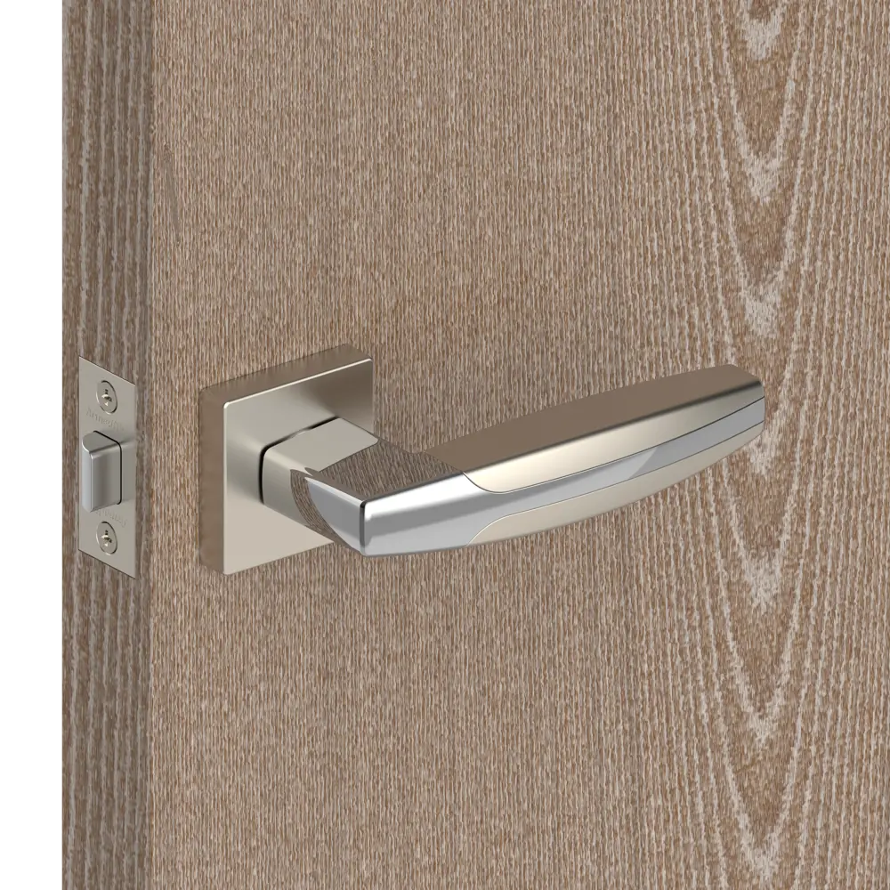 Ручка дверная Armadillo Arc USQ2, без запирания, цвет матовый никель/хром STLM-2153241 - Вид №3