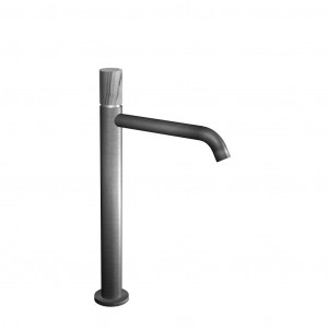 69532 Смеситель для раковины из нержавеющей стали 316 с длинным изливом, традиционным картриджем и ручкой из тика. Bongio Time2020 Wood