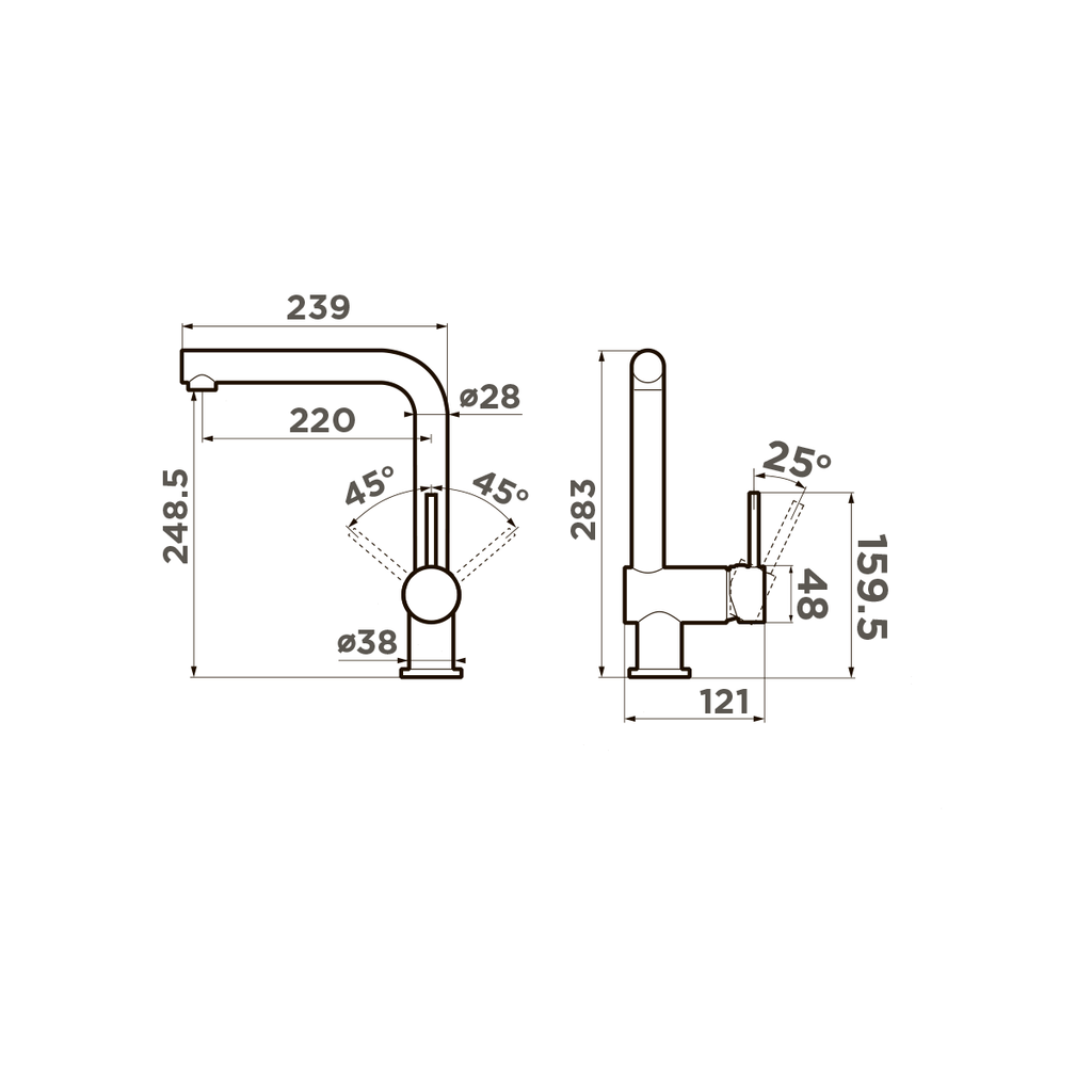 Смеситель для кухни Tanigawa C OMOIKIRI 4994240 - Вид №5