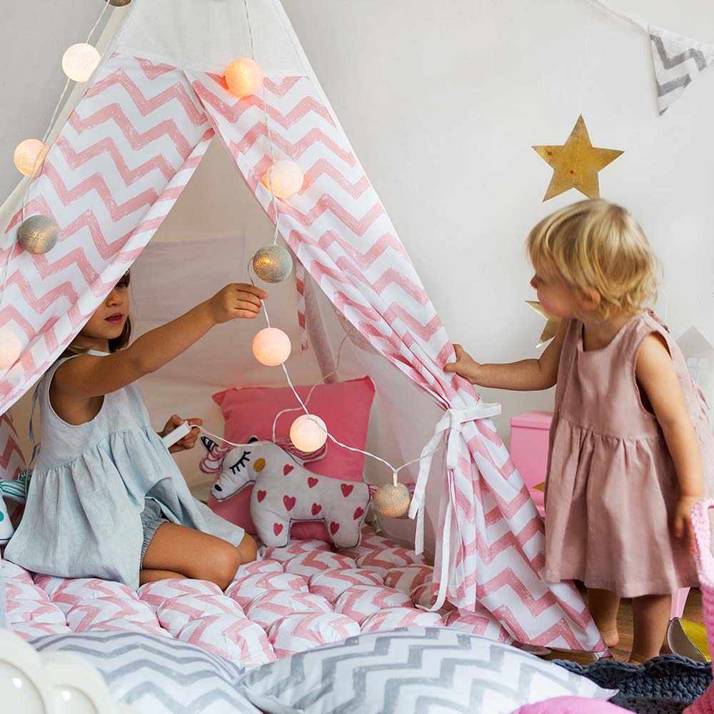 Вигвам Pink Zigzag с окном,карманом и флажками VAMVIGVAM PINK ZIGZAG 281529 Розовый Santreyd  - Вид №2